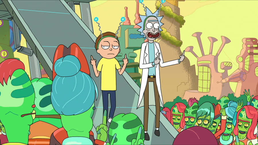 Show Off Your Geek Pride With A Rick And Morty Macbook Wallpaper