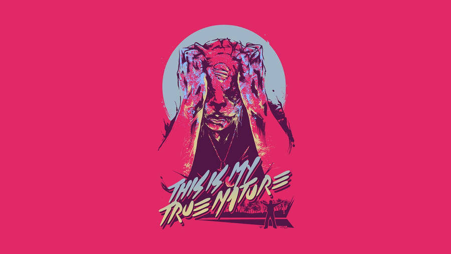 Show The World Who's Boss And Own The Neon Night Like Colonel In Hotline Miami. Wallpaper