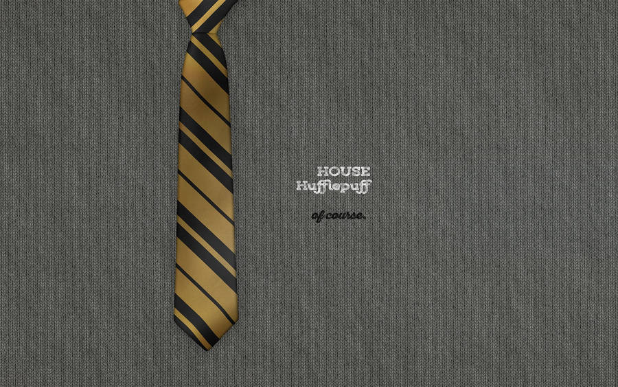 Show Your Colors With Embroidered House Hufflepuff Wallpaper