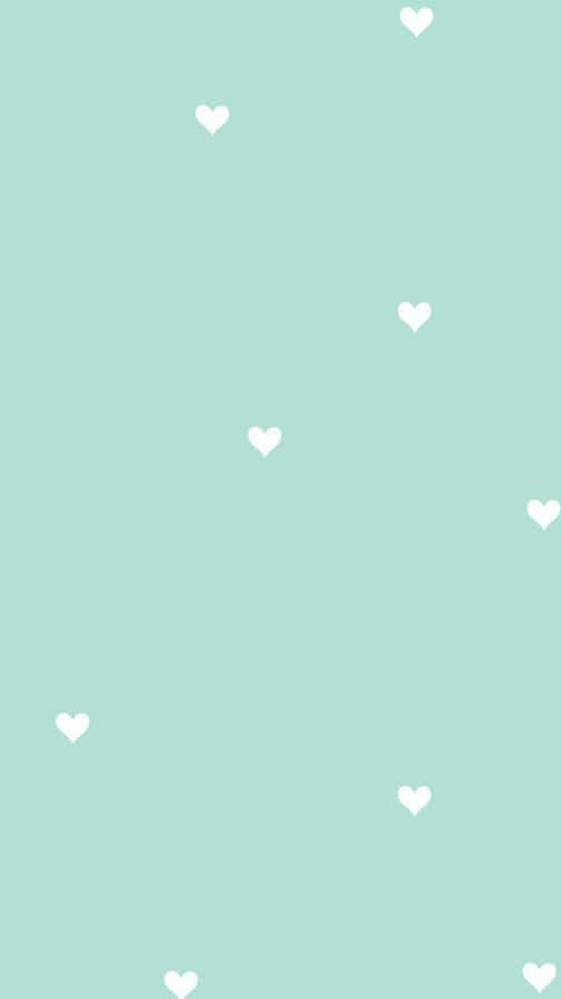 Show Your Love With These Mint Green Hearts! Wallpaper