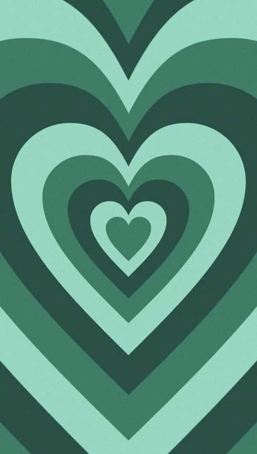 Show Your Love With These Romantic Mint Green Hearts Wallpaper