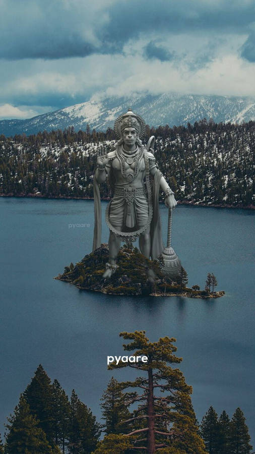 Shree Ram Island Statue Wallpaper