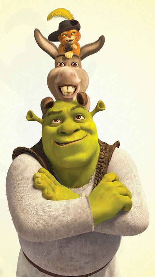 Shrek Donkey Puss In Boots Wallpaper