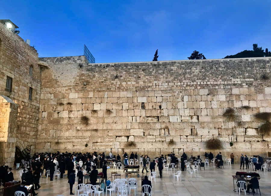 Shrine Wailing Wall Jewish Heritage Wallpaper