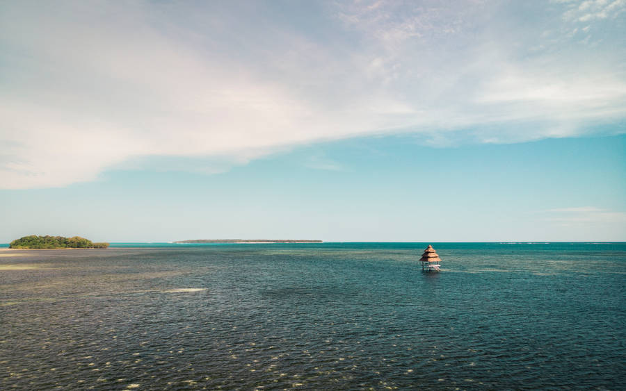Siargao Island Hut In The Sea Wallpaper