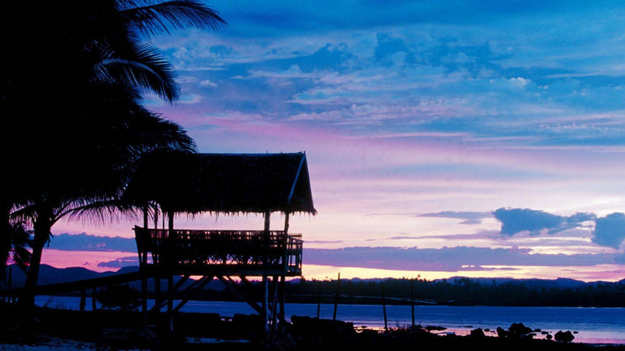 Siargao Island Purple Sky Wallpaper