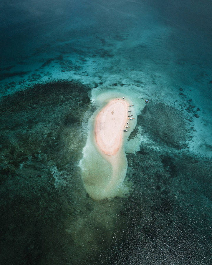 Siargao Island Sandbar Top Aerial Wallpaper