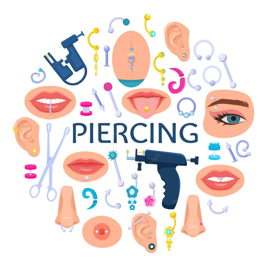 Silver Color Tools Piercing Wallpaper