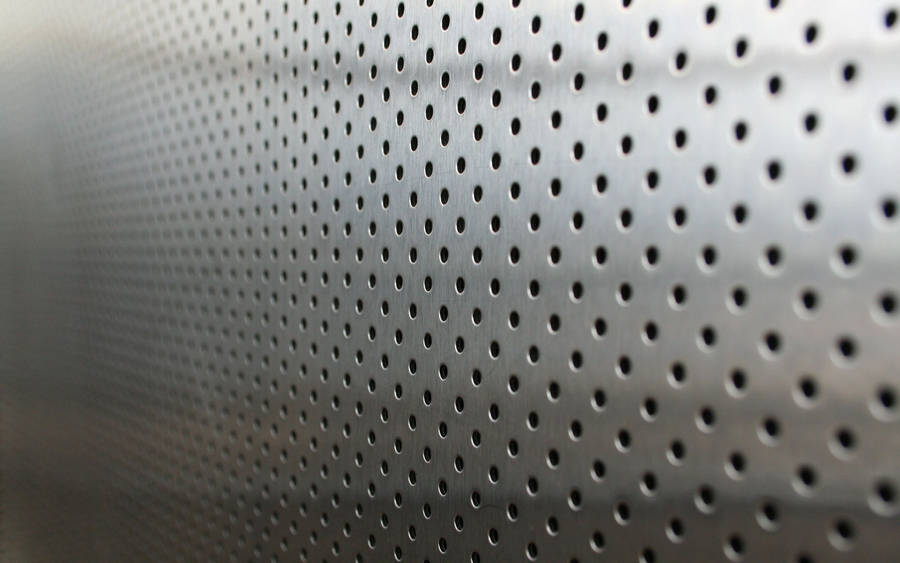 Silver Metallic Perforated Wallpaper
