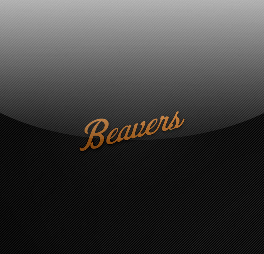 Simple Beavers Oregon State University Black Wallpaper