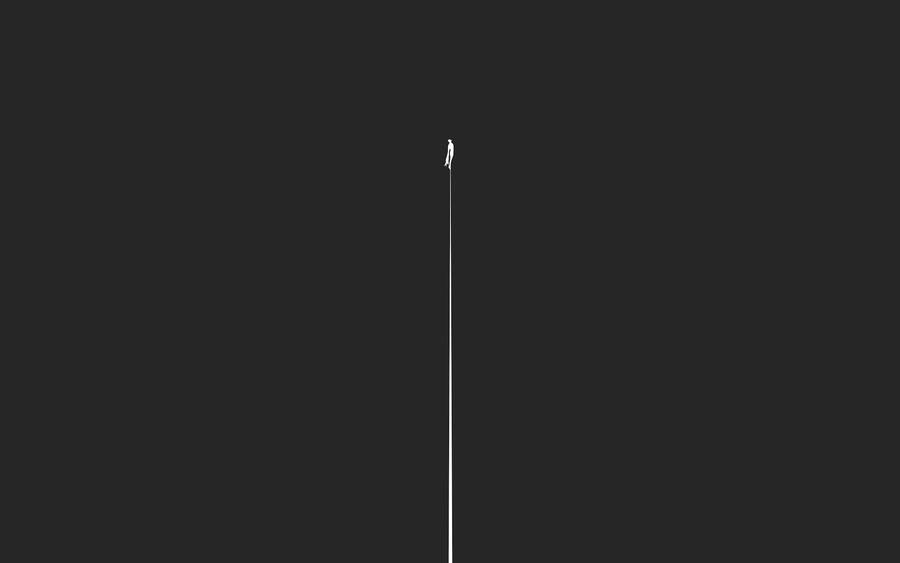 Simple Clean Superhero Silhouette Wallpaper