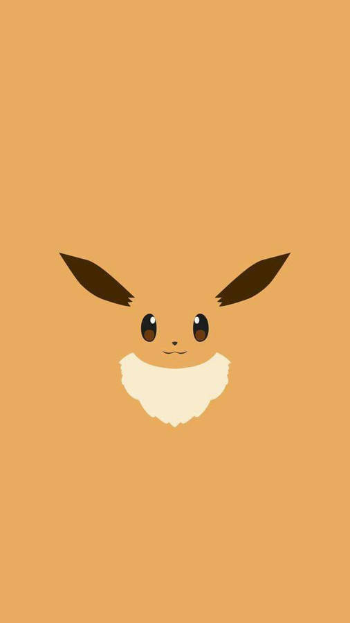 Simple Eevee Caricature Mobile Wallpaper