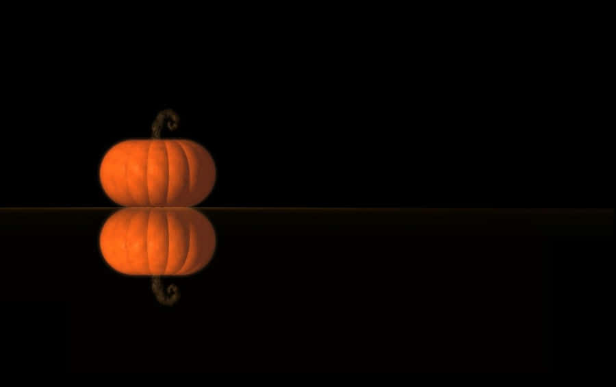 Simple Halloween Pumpkin Reflection Wallpaper