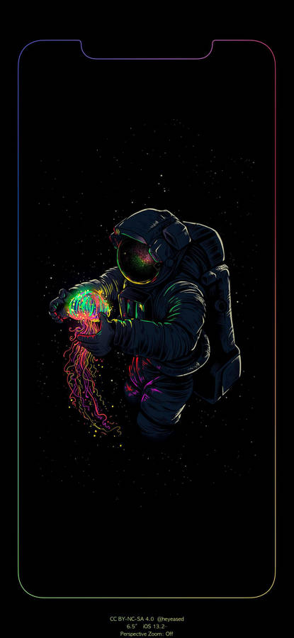 Simple Outline Iphone Astronaut Wallpaper