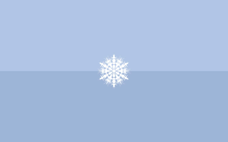 Simple Winter Snowflake Blue Art Wallpaper