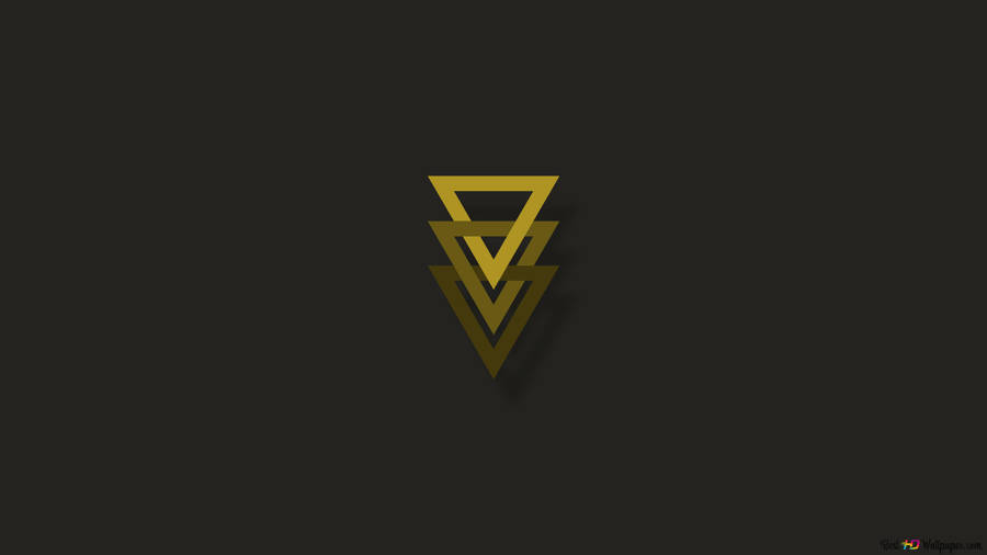 Simple Yellow Triangle Geometric Phone Wallpaper