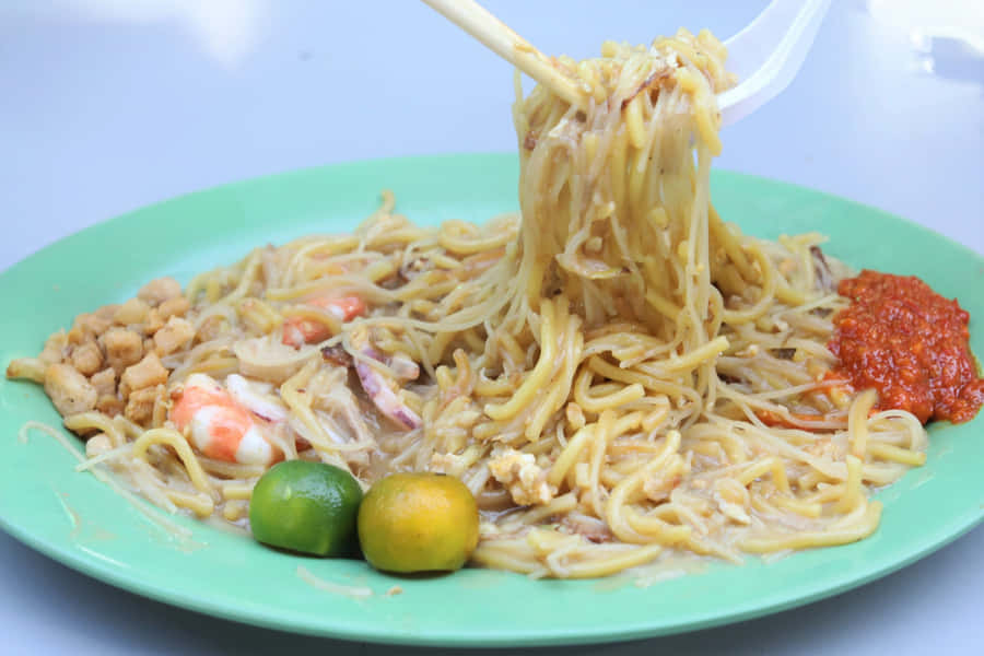 Singaporean Delight - Authentic Hokkien Mee Wallpaper