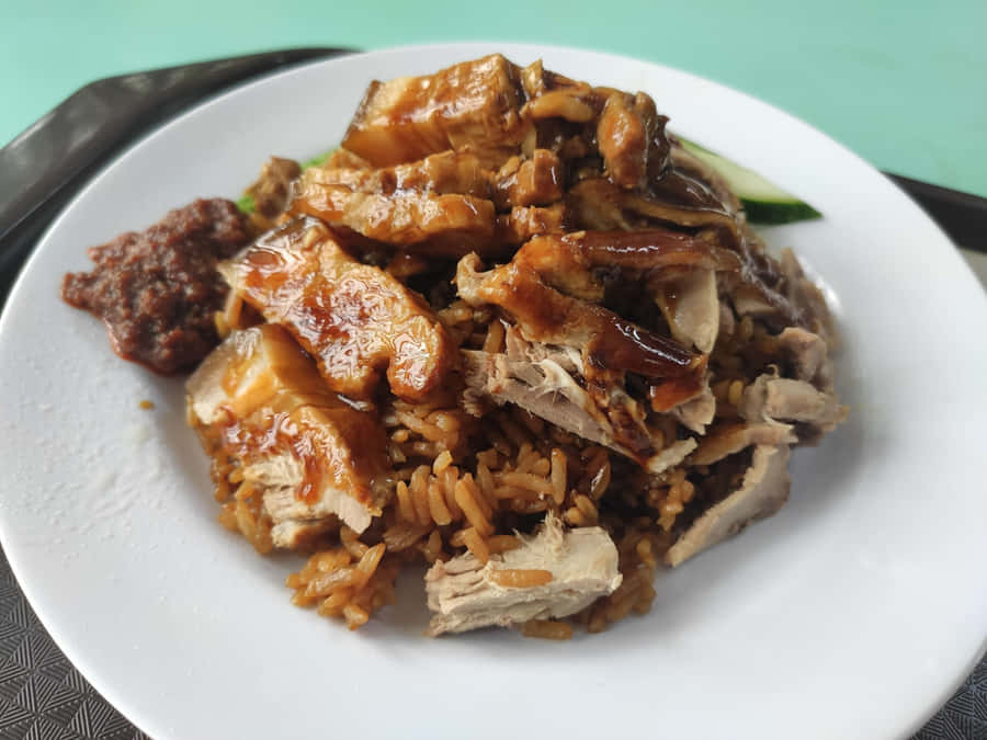Singaporean Duck Rice At An Kee Braised Duck Rice Restaurant Wallpaper