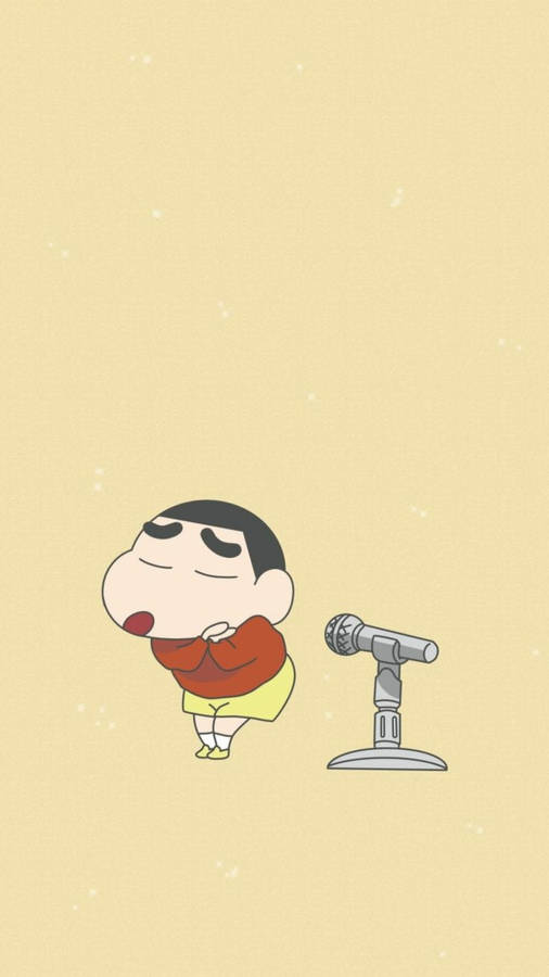 Singing Shinchan Aesthetic Wallpaper