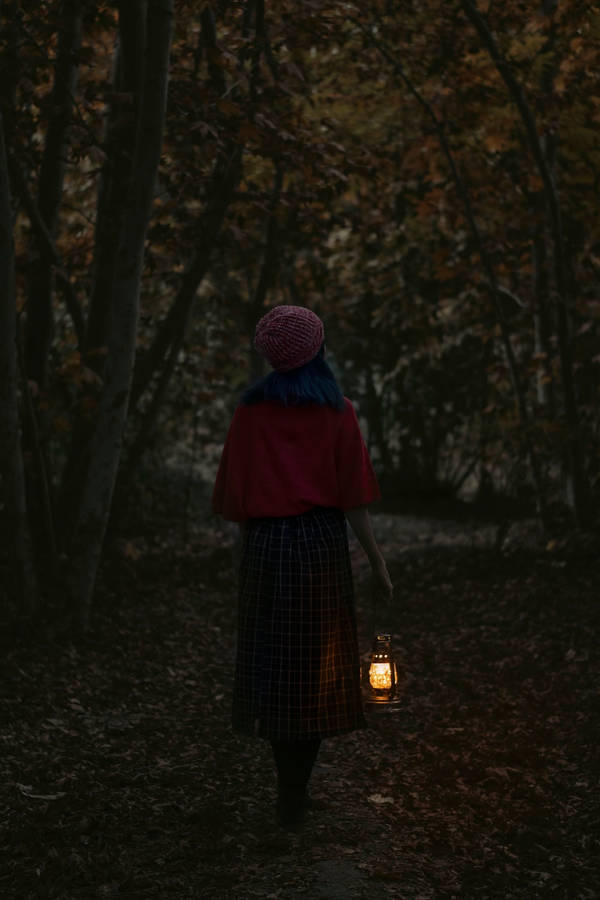 Single Girl Into The Woods Wallpaper