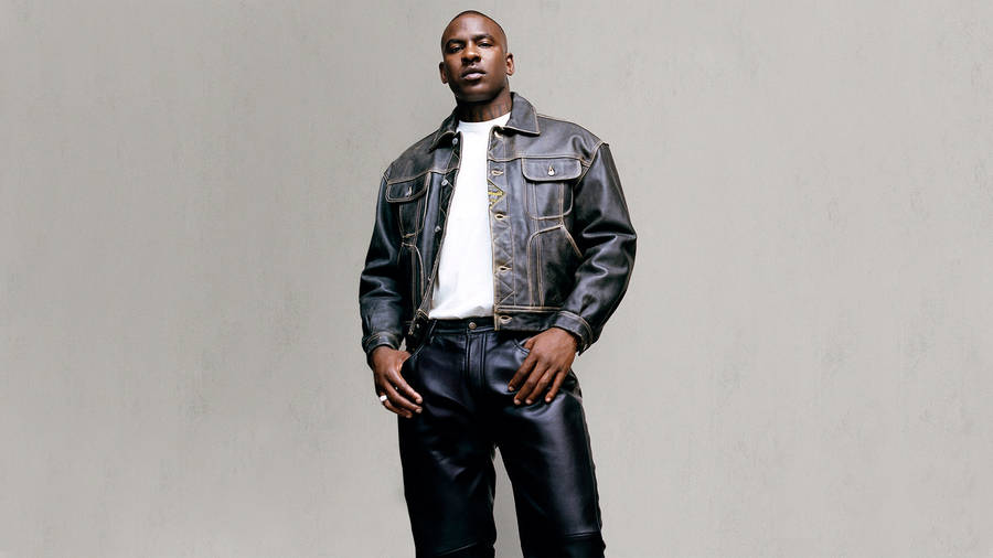 Skepta's Black Leather Outfit Wallpaper