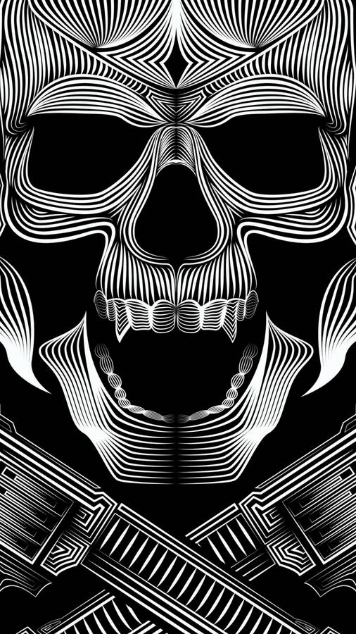 Skull And Guns Gangster Wallpaper