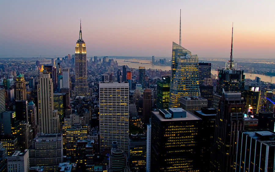 Skyscrapers Adorning The City Skyline Wallpaper