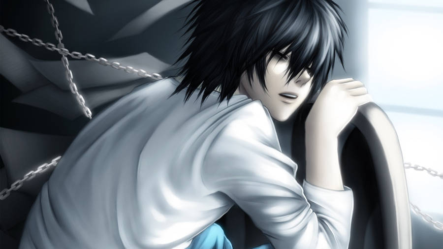 Sleepy L Lawliet From Death Note Wallpaper