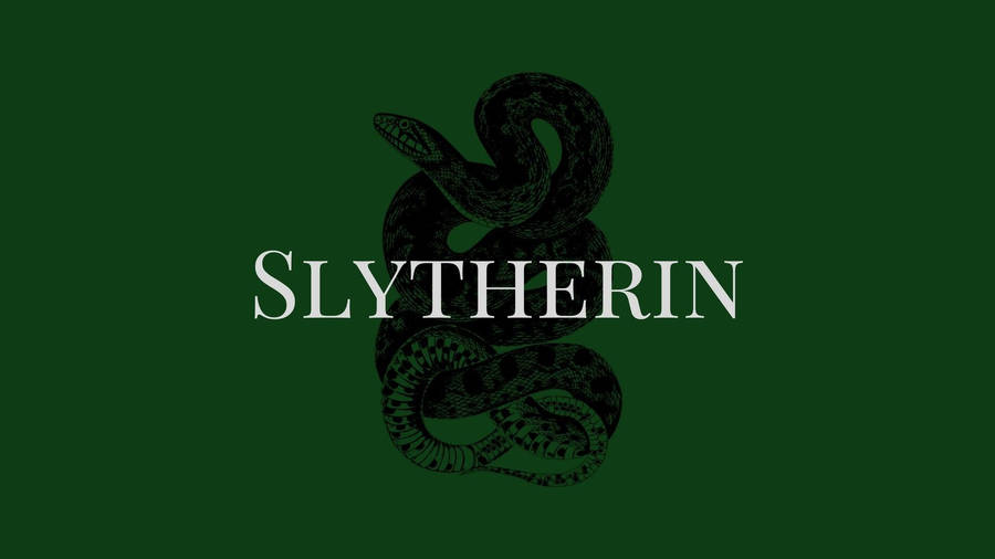 Slytherin Aesthetic Snake Illustration Wallpaper