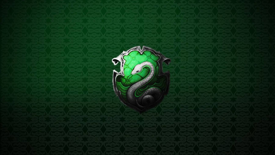 Slytherin Crest Green Pattern Wallpaper