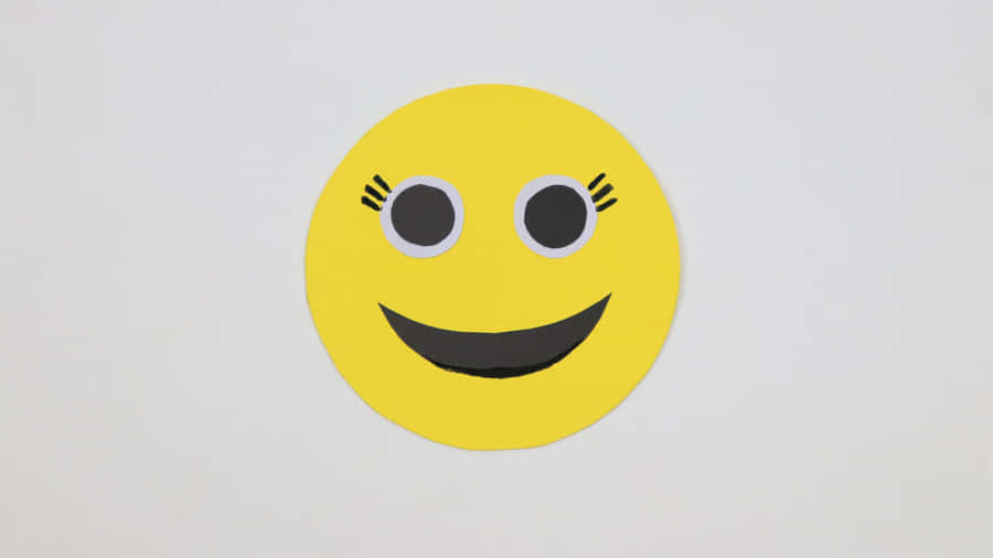 Smile Emoji Eyelashes Wallpaper