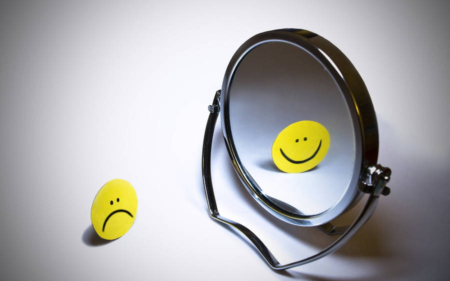 Smile Mirror Reflection Wallpaper