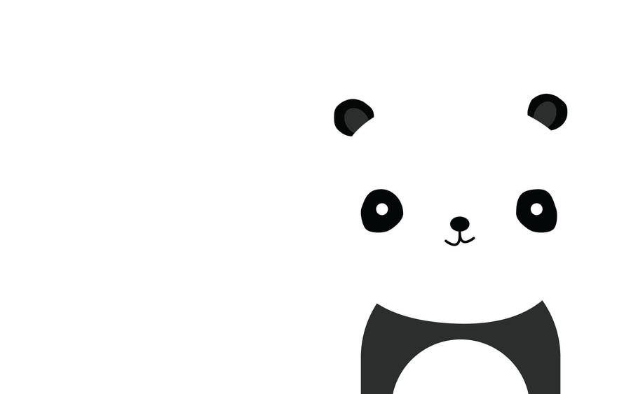 Smiling Cool White Panda Wallpaper