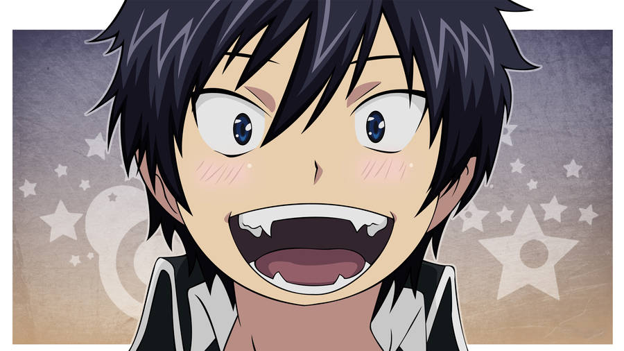 Smiling Rin Okumura From Blue Exorcist Wallpaper