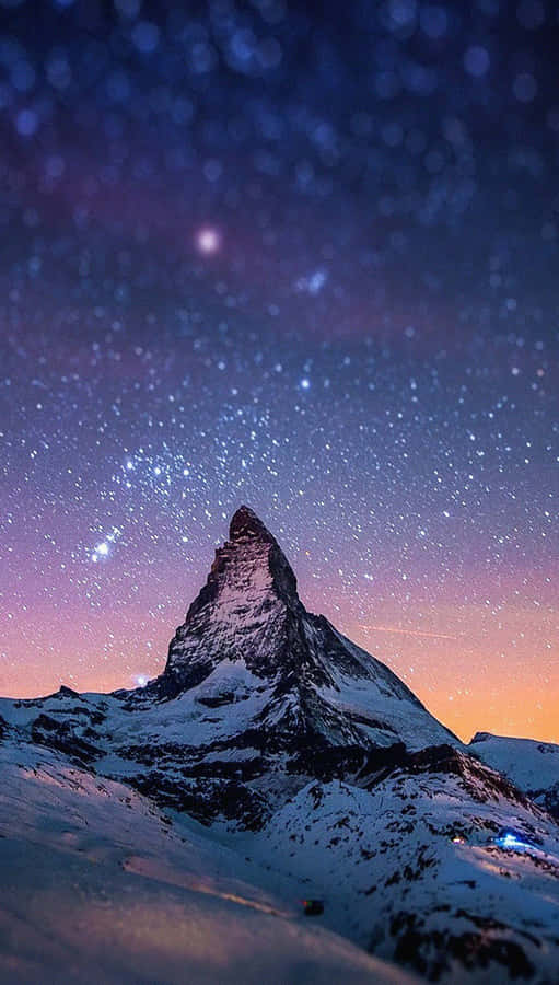 Snowy Mountain Galaxy Note 4 Wallpaper