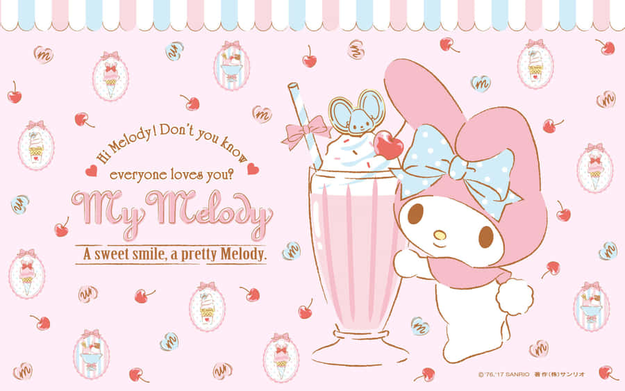 Soar High With My Melody Laptop Wallpaper