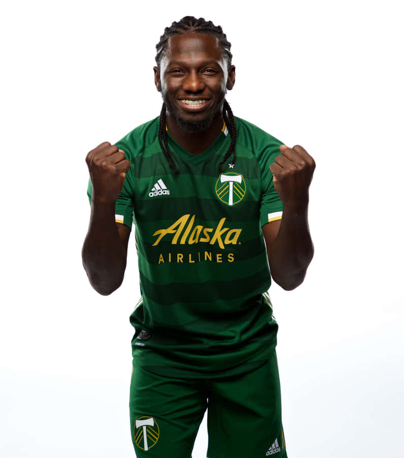Soccer_ Player_ Celebratory_ Pose_ Portland_ Timbers Wallpaper