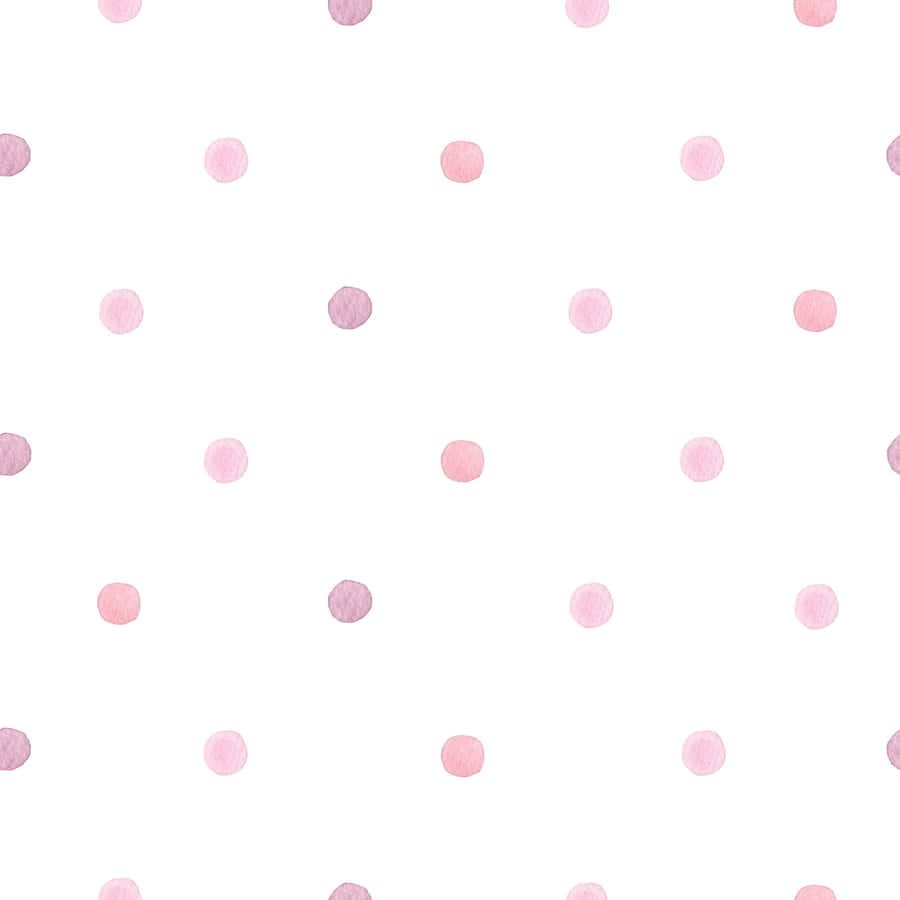 Soft And Feminine Pink And White Polka Dots Wallpaper
