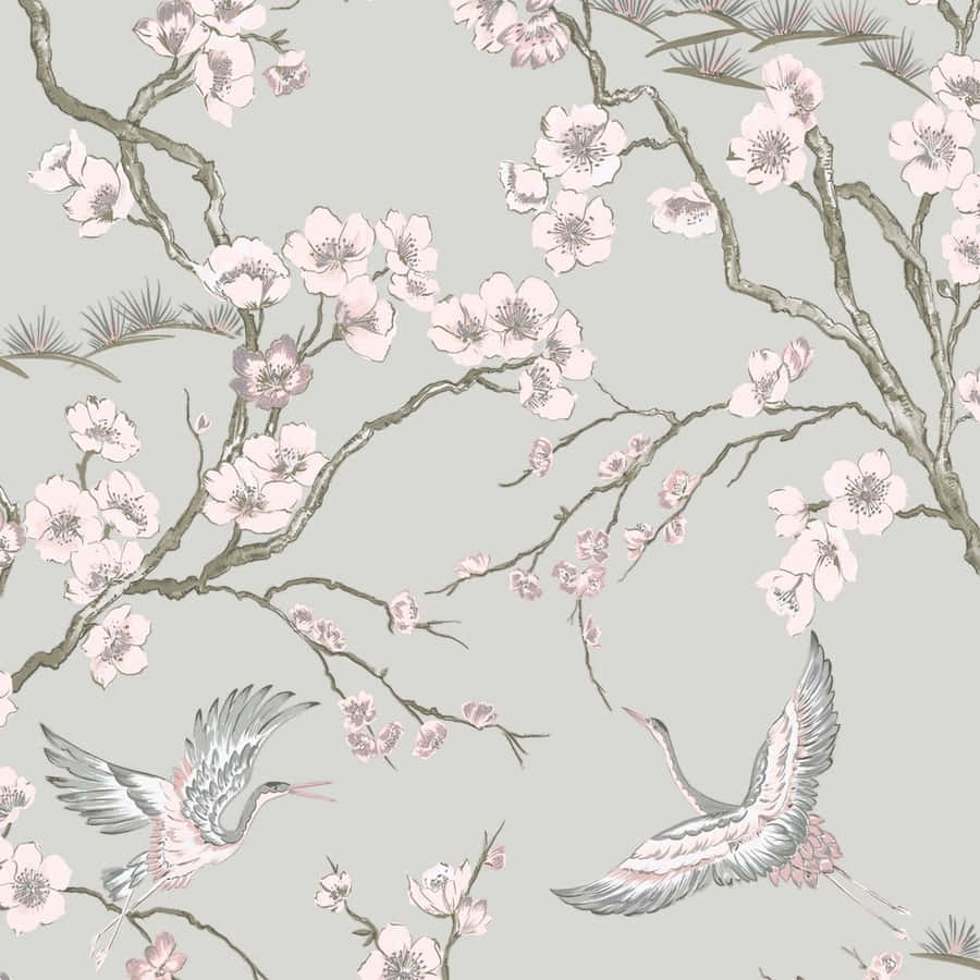 Soft Balance Of Grey And Pink Wallpaper