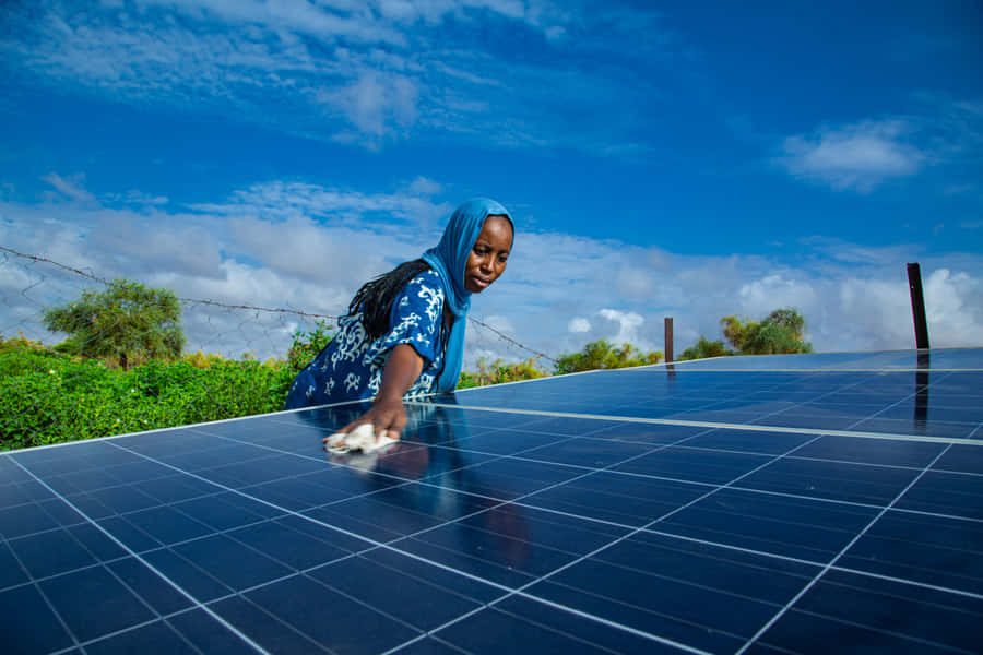 Solar Panel Cleaning In Mauritania Wallpaper