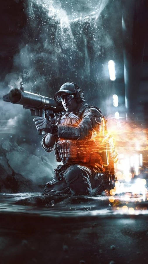 Soldier With A Weapon Battlefield 4 Phone Wallpaper