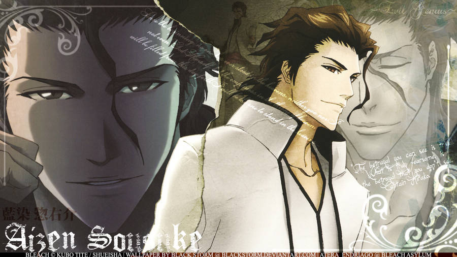 Sosuke Aizen Collage Wallpaper