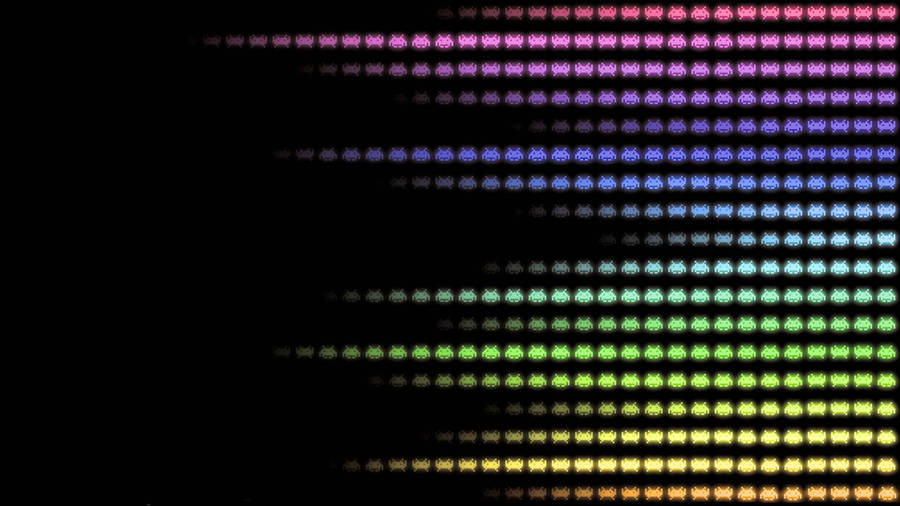 Space Invaders Led 4k Wallpaper