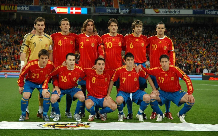 Spain National Football Team Match Against Denmark Wallpaper