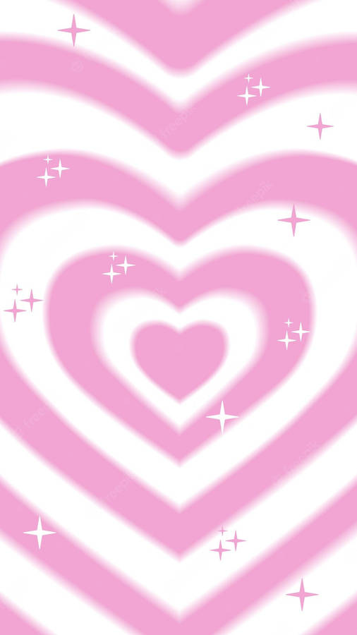 Sparkling Pink Wildflower Heart Wallpaper