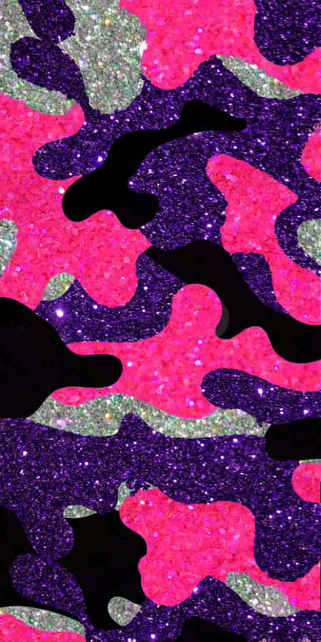 Sparkly Pink Camo Wallpaper