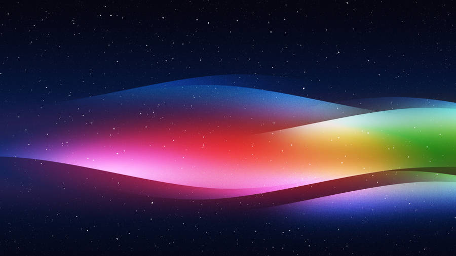 Spectrum Wave In Night Sky Wallpaper