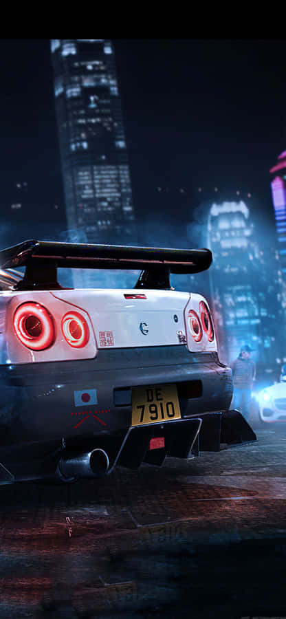 Speed And Power Take Shape With Gtr Iphone Wallpaper