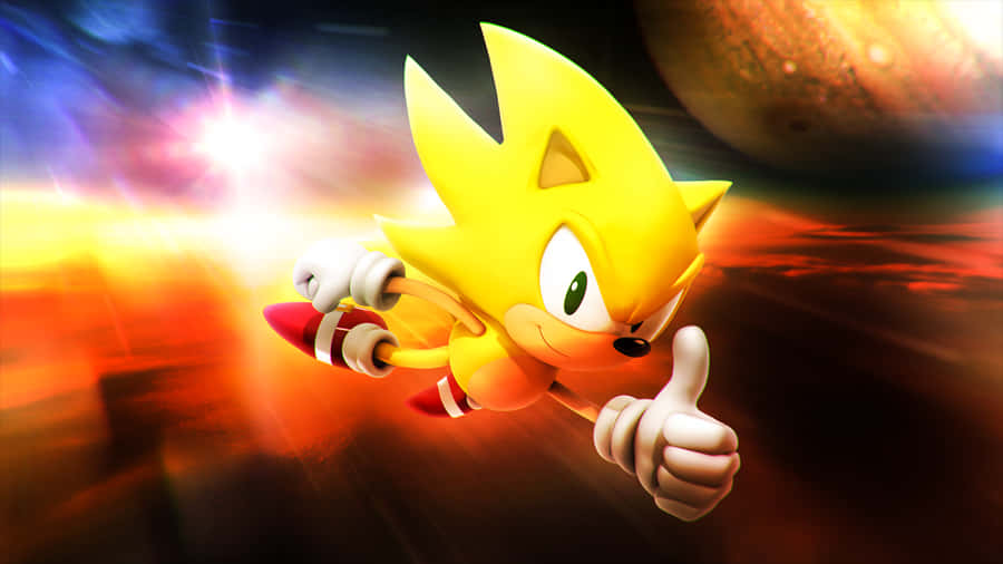 Speed Like Lightning With Super Sonic Wallpaper