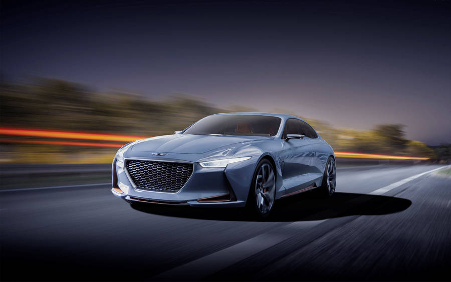 Speeding Hyundai Genesis Wallpaper